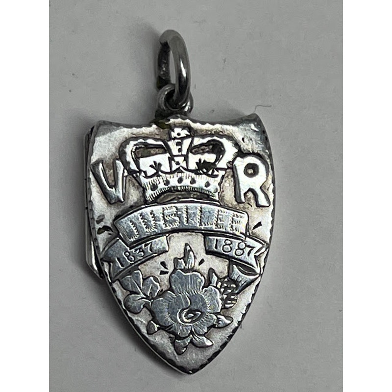 Victorian Sterling Silver Jubilee Locket Pendant